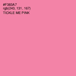 #F383A7 - Tickle Me Pink Color Image