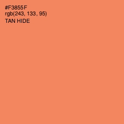 #F3855F - Tan Hide Color Image