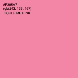 #F385A7 - Tickle Me Pink Color Image