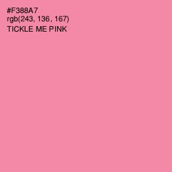 #F388A7 - Tickle Me Pink Color Image