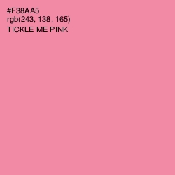 #F38AA5 - Tickle Me Pink Color Image