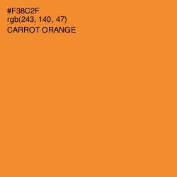 #F38C2F - Carrot Orange Color Image
