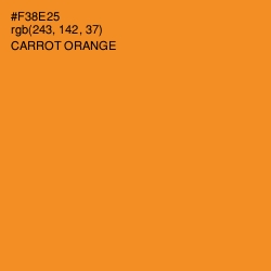 #F38E25 - Carrot Orange Color Image