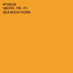 #F3A029 - Sea Buckthorn Color Image