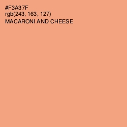 #F3A37F - Macaroni and Cheese Color Image