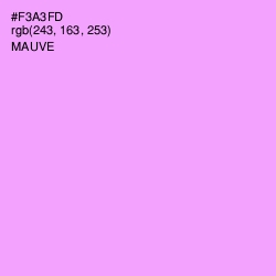 #F3A3FD - Mauve Color Image