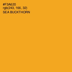 #F3A620 - Sea Buckthorn Color Image
