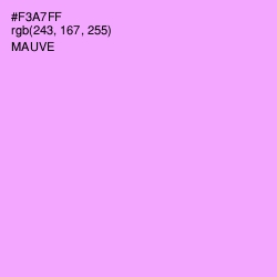 #F3A7FF - Mauve Color Image