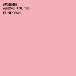 #F3B0B9 - Sundown Color Image