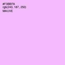 #F3BBFA - Mauve Color Image
