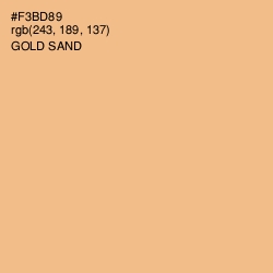 #F3BD89 - Gold Sand Color Image