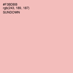 #F3BDBB - Sundown Color Image