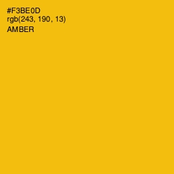 #F3BE0D - Amber Color Image