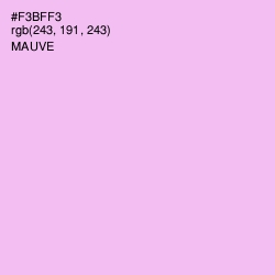 #F3BFF3 - Mauve Color Image