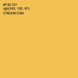 #F3C151 - Cream Can Color Image