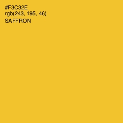 #F3C32E - Saffron Color Image