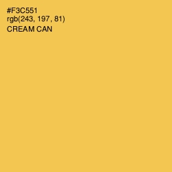 #F3C551 - Cream Can Color Image