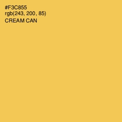 #F3C855 - Cream Can Color Image