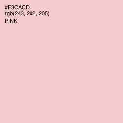 #F3CACD - Pink Color Image