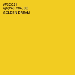 #F3CC21 - Golden Dream Color Image