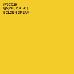 #F3CC29 - Golden Dream Color Image