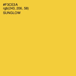 #F3CE3A - Sunglow Color Image