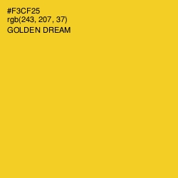 #F3CF25 - Golden Dream Color Image