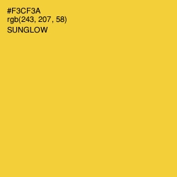 #F3CF3A - Sunglow Color Image