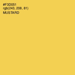 #F3D051 - Mustard Color Image