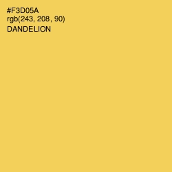 #F3D05A - Dandelion Color Image