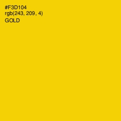 #F3D104 - Gold Color Image