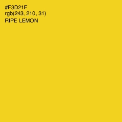 #F3D21F - Ripe Lemon Color Image