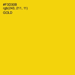 #F3D30B - Gold Color Image