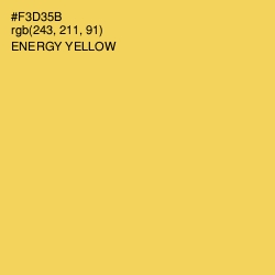 #F3D35B - Energy Yellow Color Image