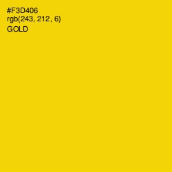 #F3D406 - Gold Color Image