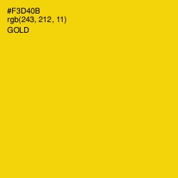 #F3D40B - Gold Color Image