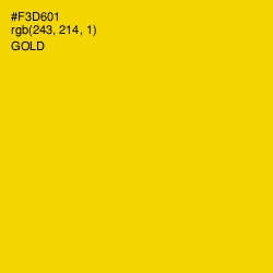 #F3D601 - Gold Color Image
