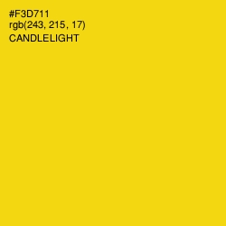 #F3D711 - Candlelight Color Image