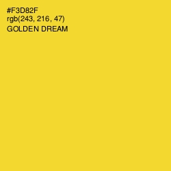 #F3D82F - Golden Dream Color Image