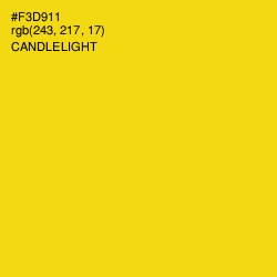 #F3D911 - Candlelight Color Image