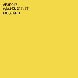 #F3D947 - Mustard Color Image