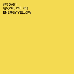#F3DA51 - Energy Yellow Color Image
