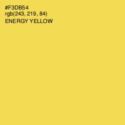 #F3DB54 - Energy Yellow Color Image