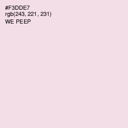 #F3DDE7 - We Peep Color Image