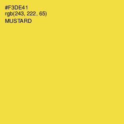 #F3DE41 - Mustard Color Image