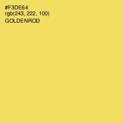 #F3DE64 - Goldenrod Color Image