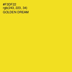 #F3DF22 - Golden Dream Color Image