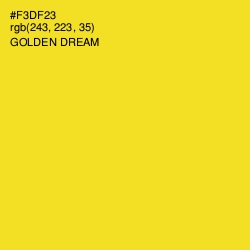 #F3DF23 - Golden Dream Color Image