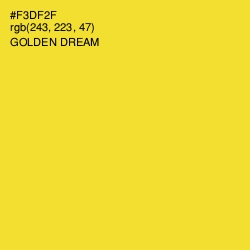 #F3DF2F - Golden Dream Color Image