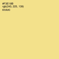 #F3E18B - Khaki Color Image